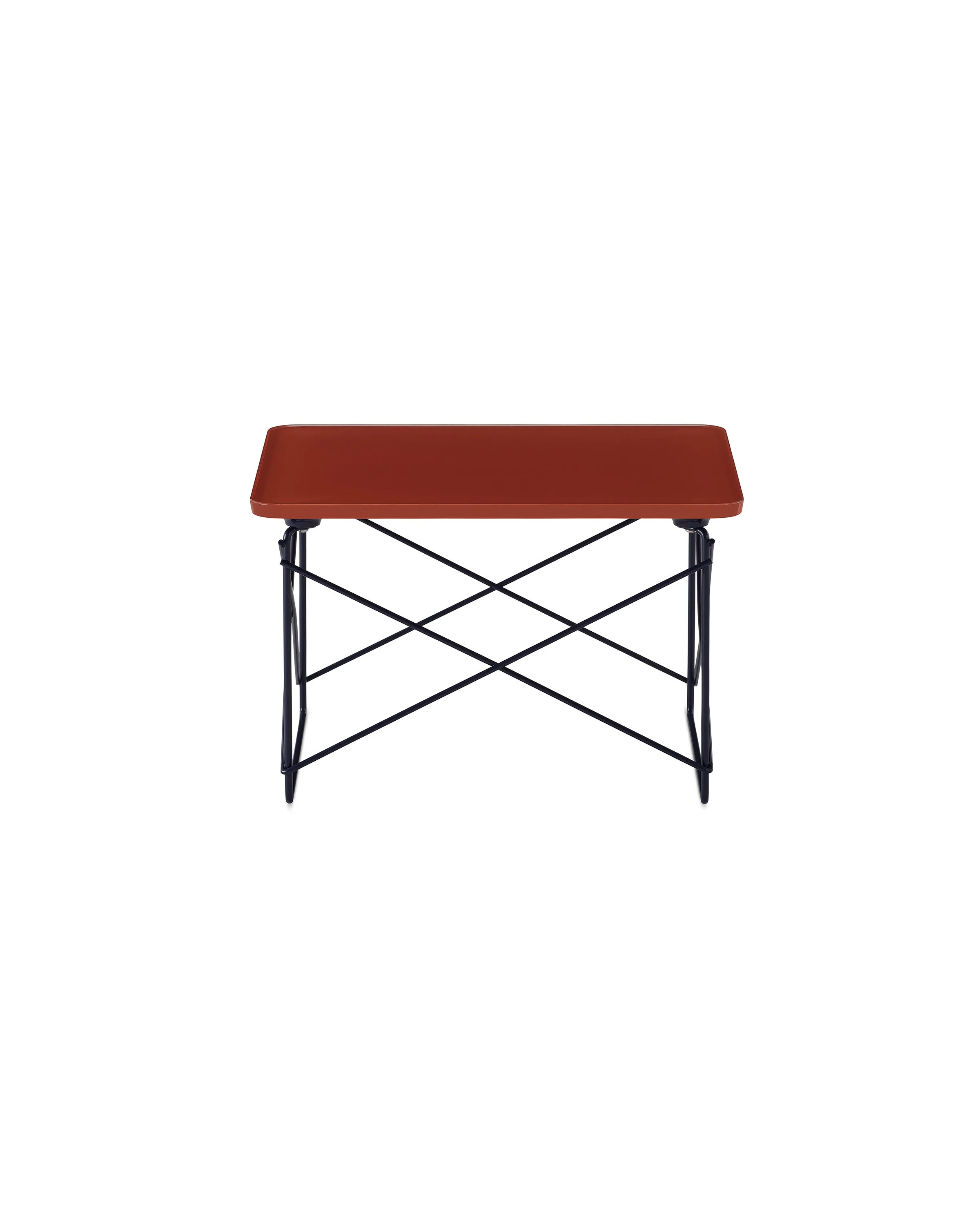Eames Wire Base Low Table – Iron Red/Black — Design Warehouse